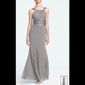 Unaltered Chiffon & Charmeuse Floor Length Gown